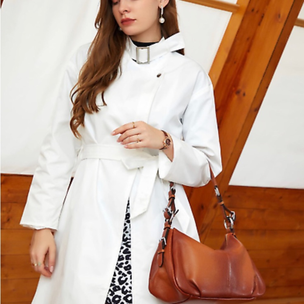 Heshe Pebbled Leather Ombré Hobo Shoulder Bag.